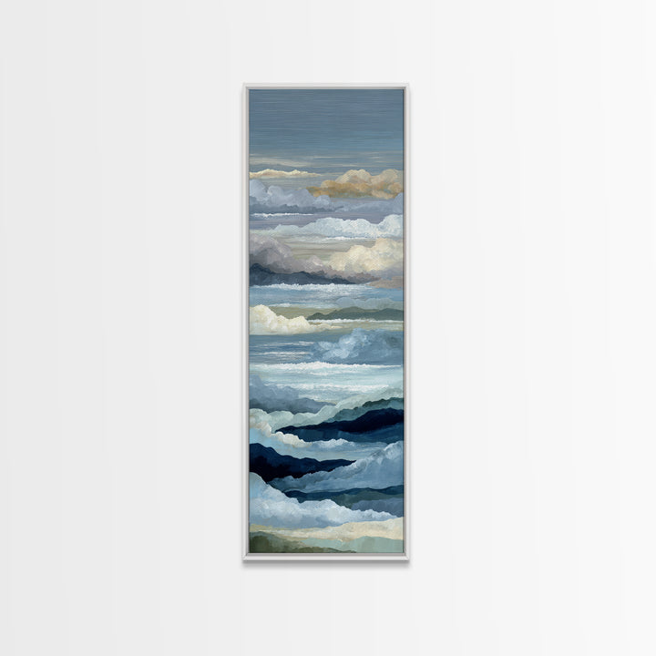 Storm Waves Crashing Canvas Print, Seascape Art, Fine Art Print, Coastal Decor, Fine Art, Seascape, Digital Prints, SEA-1x3-13