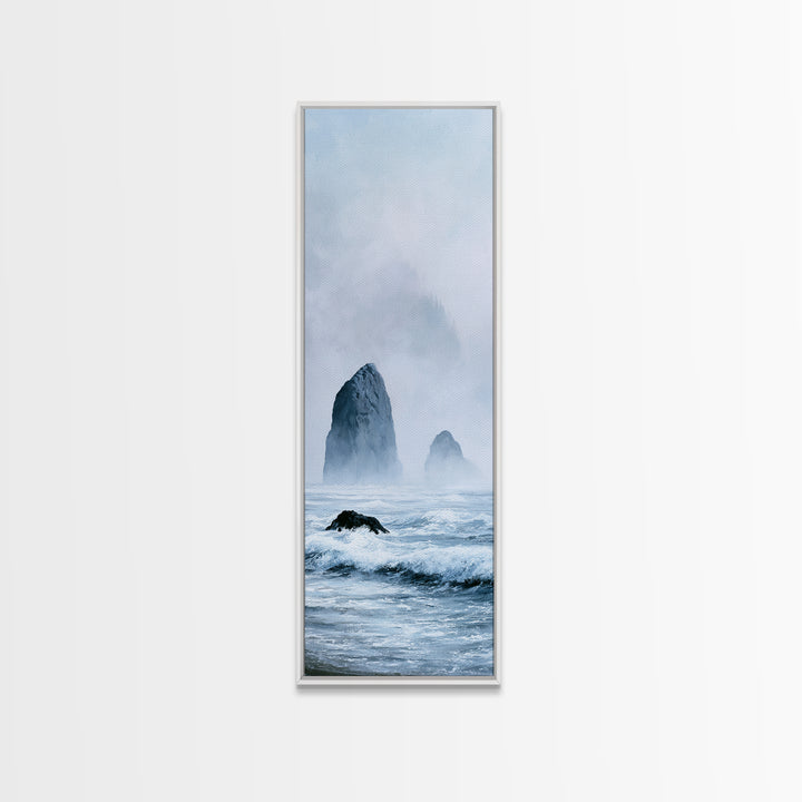 Sea Stack Rocks Canvas Print, Seascape Art, Contemporary Art, Coastal Decor, Fine Art, Seascape, Canvas Wall Art, Abstract Art, SEA-1x3-7