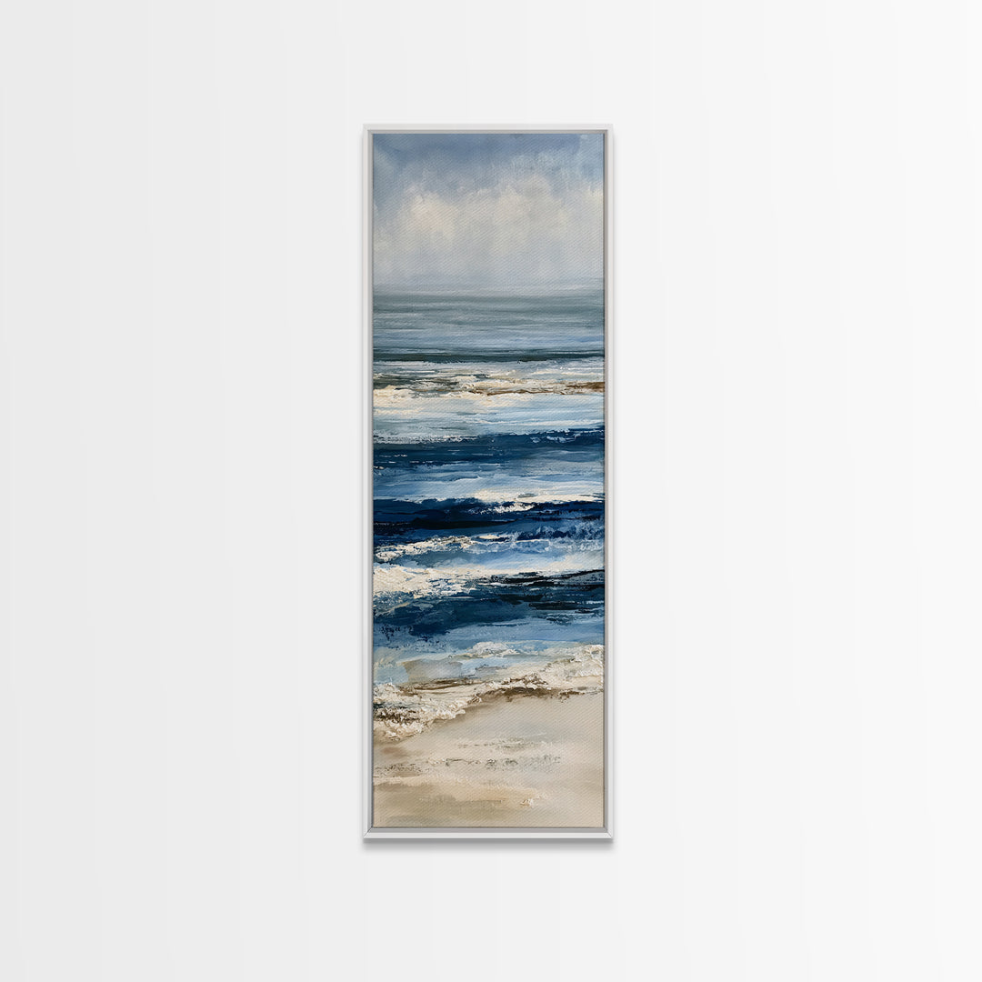 Minimal Horizon Line Framed Canvas Print, Seascape Art, Abstract Art, Coastal Decor, Fine Art, Seascape, Nautical Decor, SEA-1x3-76