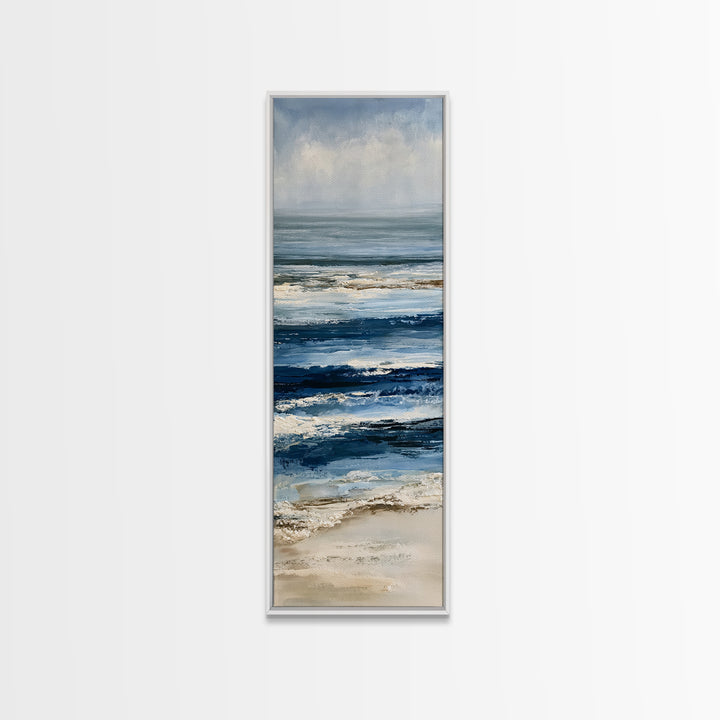 Minimal Horizon Line Framed Canvas Print, Seascape Art, Abstract Art, Coastal Decor, Fine Art, Seascape, Nautical Decor, SEA-1x3-76