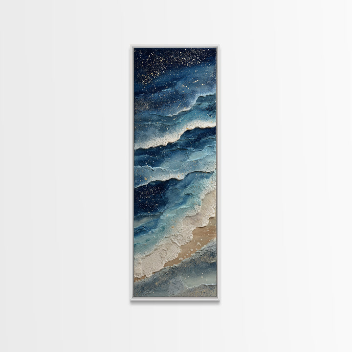 Turbulent Green Sea Canvas Print, Seascape Art, Minimalist Decor, Coastal Decor, Seascape, Original Art, Canvas Wall Art, SEA-1x3-93