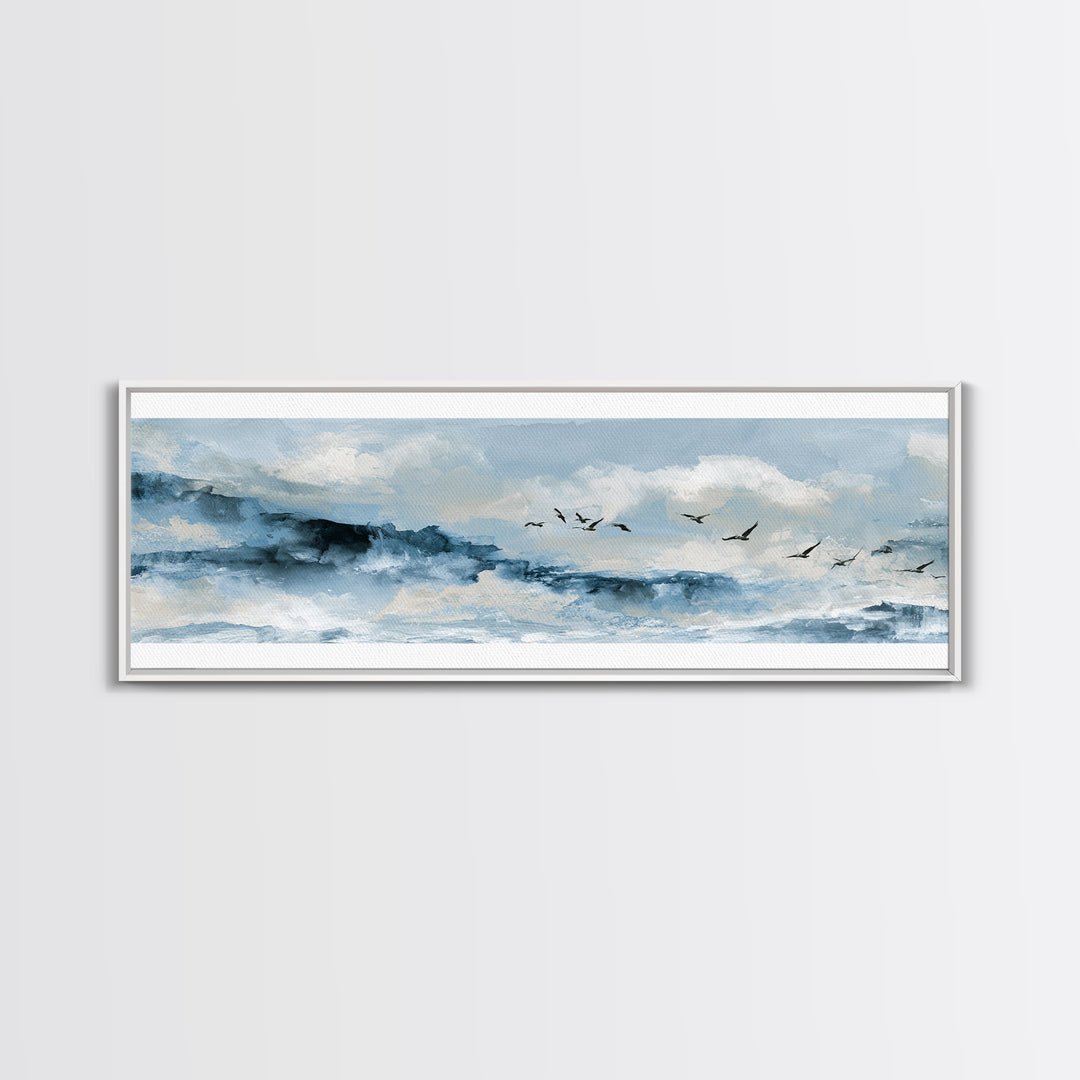 Misty Sea Cliffs Canvas Print, Seascape Art, Living Room Decor, Coastal Decor, Fine Art, Seascape, Gallery Decor, Wall Decor, SEA-3x1-45