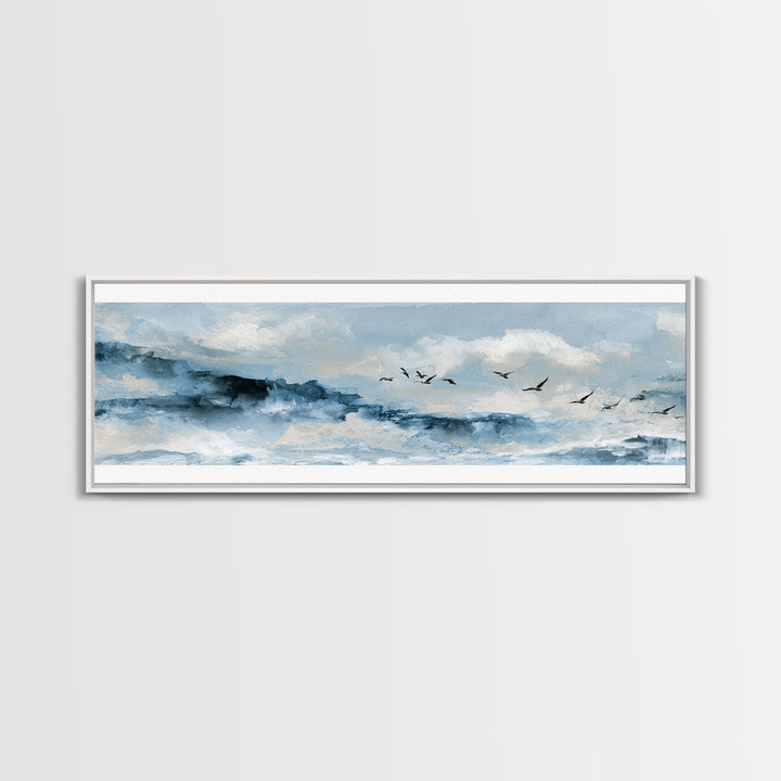 Misty Sea Cliffs Canvas Print, Seascape Art, Living Room Decor, Coastal Decor, Fine Art, Seascape, Gallery Decor, Wall Decor, SEA-3x1-45