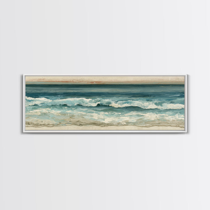 Minimal Horizon Line Canvas Print, Seascape Art, Living Room Wall Art, Coastal Decor, Fine Art, Seascape, Statement Artwork, SEA-3x1-8