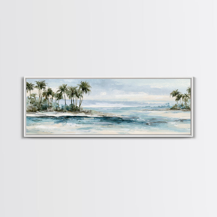 Tropical Lagoon with Transparent Shallows Canvas Print, Seascape Art, Canvas Print, Coastal Decor, Fine Art, Seascape, SEA-3x1-98