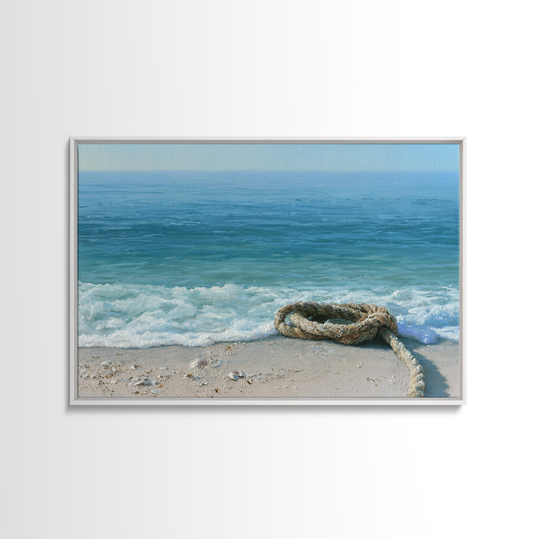 Calm Blue Horizon Canvas Print, Seascape Art, Printable Art, Coastal Decor, Oil Painting, Seascape, Beach Decor, Gallery Decor, SEA-3x2-54