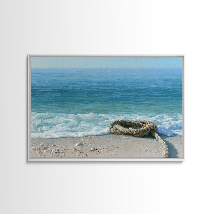 Calm Blue Horizon Canvas Print, Seascape Art, Printable Art, Coastal Decor, Oil Painting, Seascape, Beach Decor, Gallery Decor, SEA-3x2-54