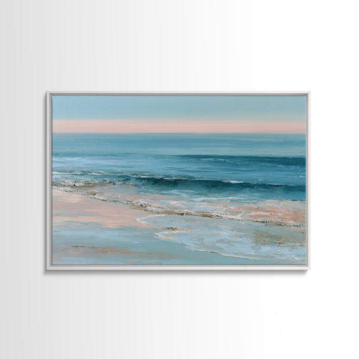 Calm Blue Horizon Framed Canvas Print, Seascape Art, Original Art, Coastal Decor, Fine Art, Seascape, Living Room Wall Art, SEA-3x2-6