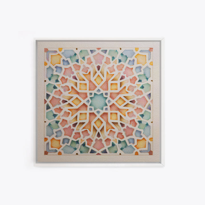 Black and Gold Geometric Rosette Canvas Print, Sacred Geometry Art, Wall Hanging, Living Room Decor, Abstract Art, Geometry, SGA-1x1-36