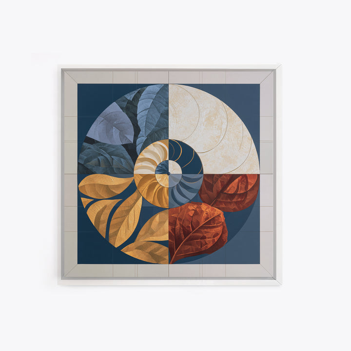 Golden Ratio Spiral Canvas Print, Sacred Geometry Art, Abstract Art Print, Living Room Decor, Watercolor Art, Geometry, SGA-1x1-54