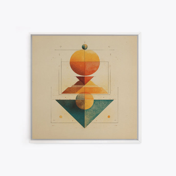 Sacred Deer Formed from Geometric Facets Canvas Print, Sacred Geometry Art, Zen Home Decor, Living Room Decor, Geometry, SGA-1x1-55
