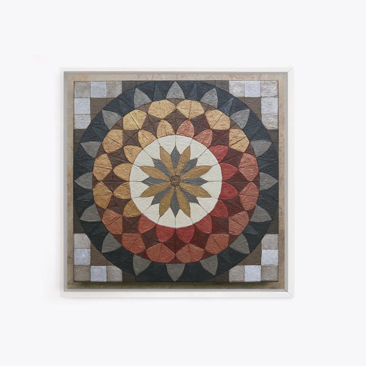 Chakra Color Wheel Without Heavy Symbolism Canvas Print, Sacred Geometry Art, Yoga Wall Art, Living Room Decor, Geometry, SGA-1x1-59