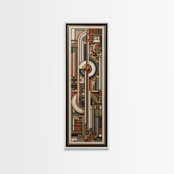 Abstract Temple Plan Made from Sacred Lines Canvas Print, Sacred Geometry Art, Zen Home Decor, Living Room Decor, Geometry, SGA-1x3-97