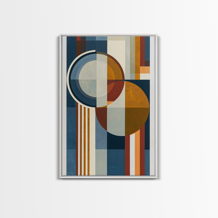 Geometric Sun and Moon Balance Design Framed Canvas Print, Sacred Geometry Art, Wabi Sabi Art, Living Room Decor, Geometry, SGA-2x3-36