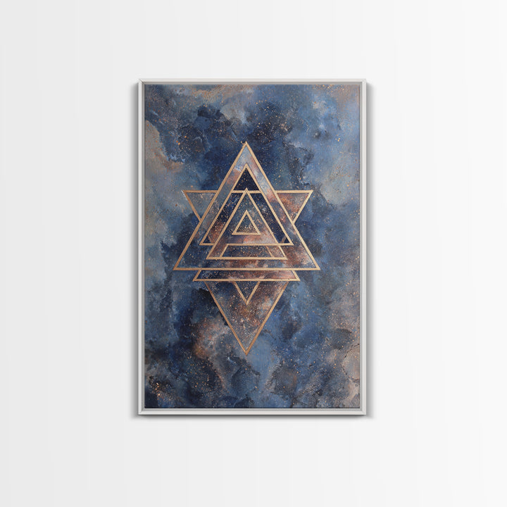 Triangle Mountain Landscape Canvas Print, Sacred Geometry Art, Printable Wall Art, Living Room Decor, Fine Art, Geometry, SGA-2x3-49