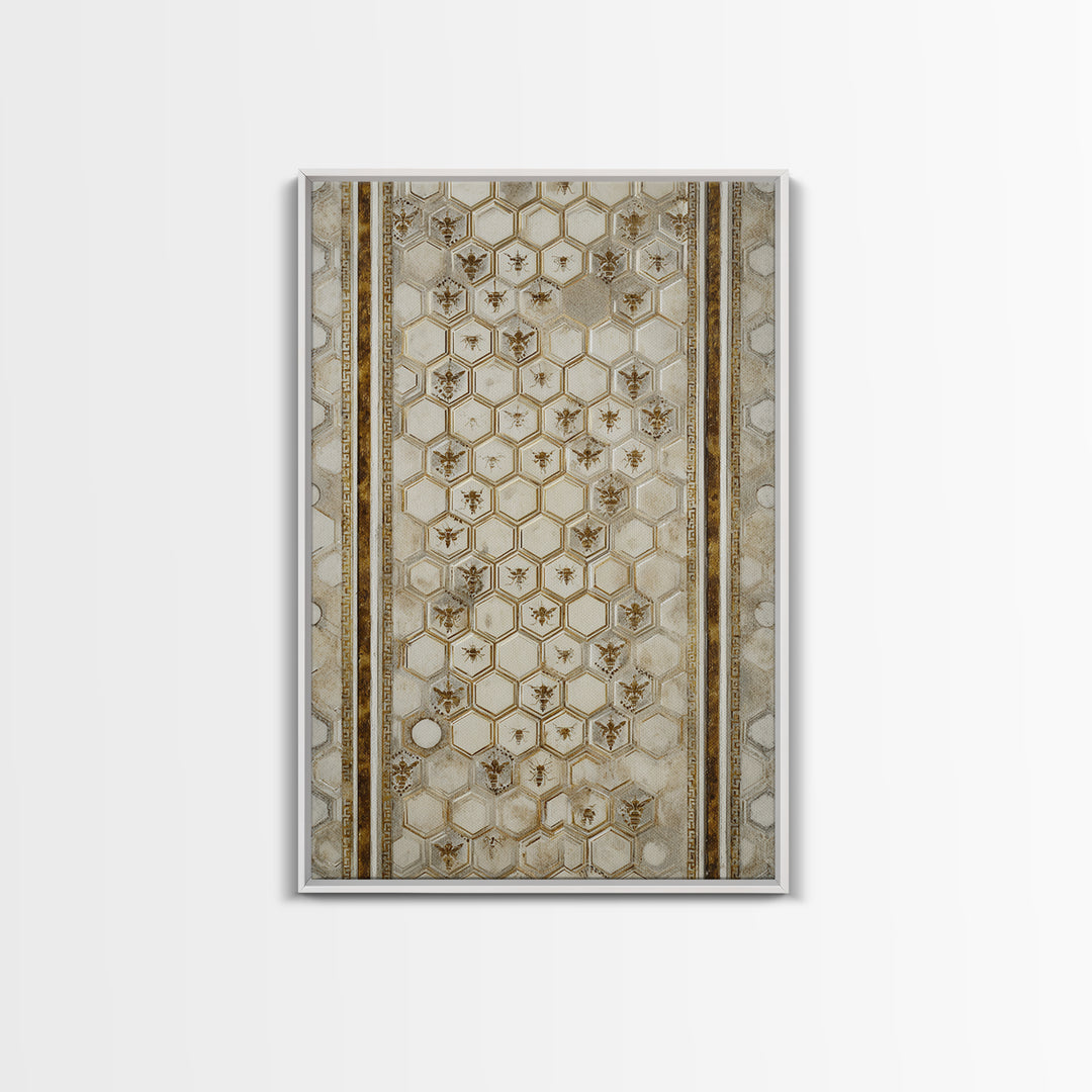 Cosmic Eye Inside Geometric Frame Framed Canvas Print, Sacred Geometry Art, Digital Wall Art, Living Room Decor, Abstract Art, SGA-2x3-75