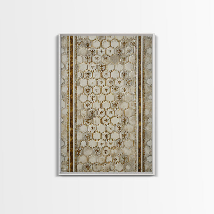 Cosmic Eye Inside Geometric Frame Framed Canvas Print, Sacred Geometry Art, Digital Wall Art, Living Room Decor, Abstract Art, SGA-2x3-75