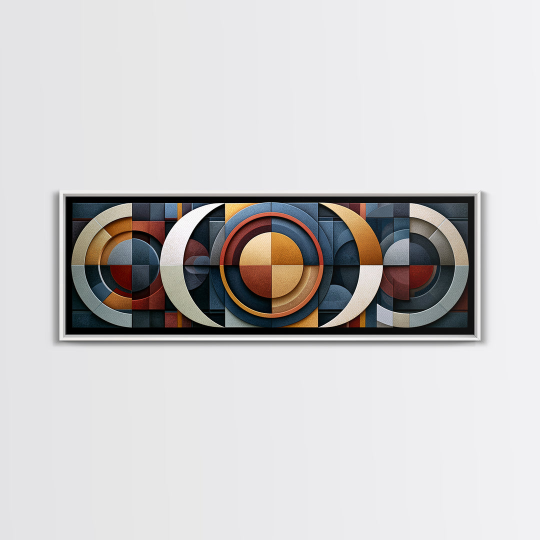 Geometric Sun and Moon Balance Design Canvas Print, Sacred Geometry Art, Zen Wall Art, Living Room Decor, Fine Art, Geometry, SGA-3x1-20