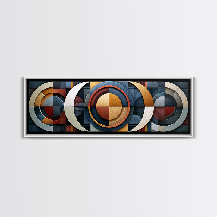 Geometric Sun and Moon Balance Design Canvas Print, Sacred Geometry Art, Zen Wall Art, Living Room Decor, Fine Art, Geometry, SGA-3x1-20