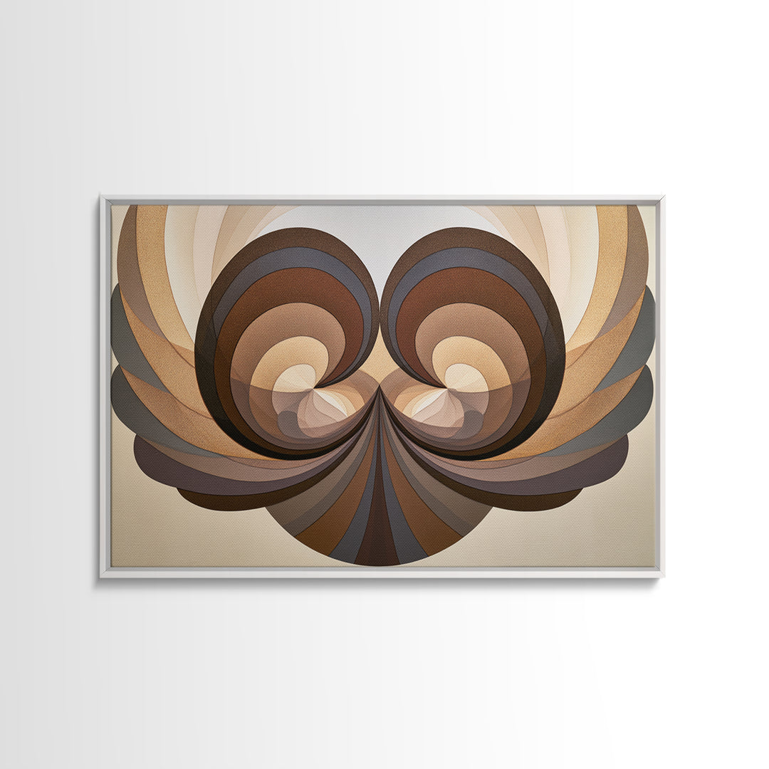 Angel Wings Built from Symmetrical Arcs Canvas Print, Sacred Geometry Art, Boho Wall Decor, Living Room Decor, Geometry, SGA-3x2-3