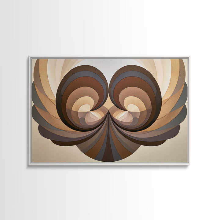 Angel Wings Built from Symmetrical Arcs Canvas Print, Sacred Geometry Art, Boho Wall Decor, Living Room Decor, Geometry, SGA-3x2-3