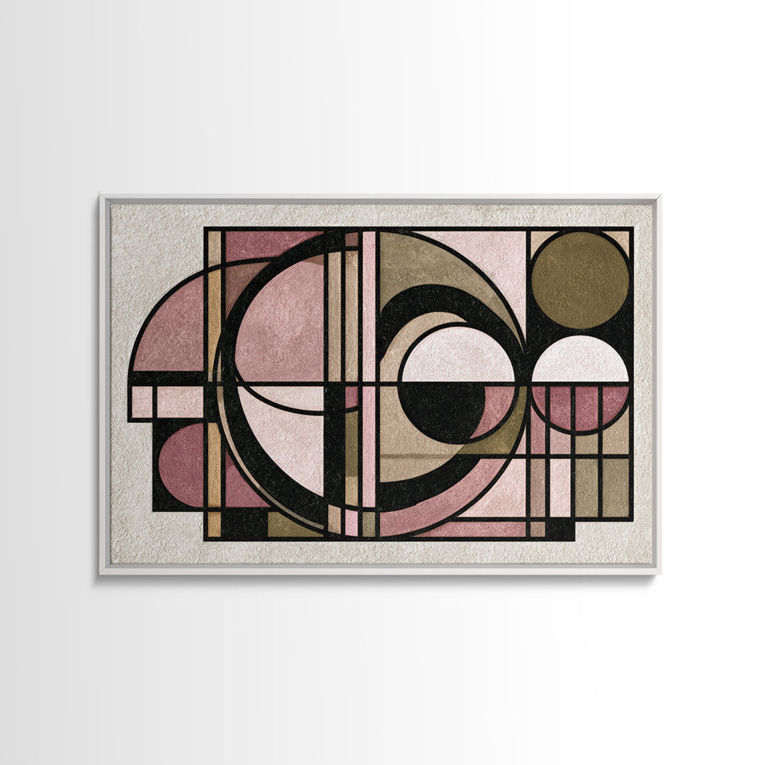 Abstract Temple Plan Made from Sacred Lines Canvas Print, Sacred Geometry Art, Rustic Home Decor, Living Room Decor, Geometry, SGA-3x2-65