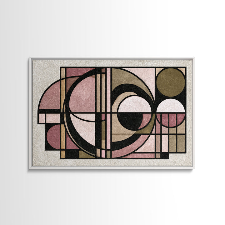 Abstract Temple Plan Made from Sacred Lines Canvas Print, Sacred Geometry Art, Rustic Home Decor, Living Room Decor, Geometry, SGA-3x2-65