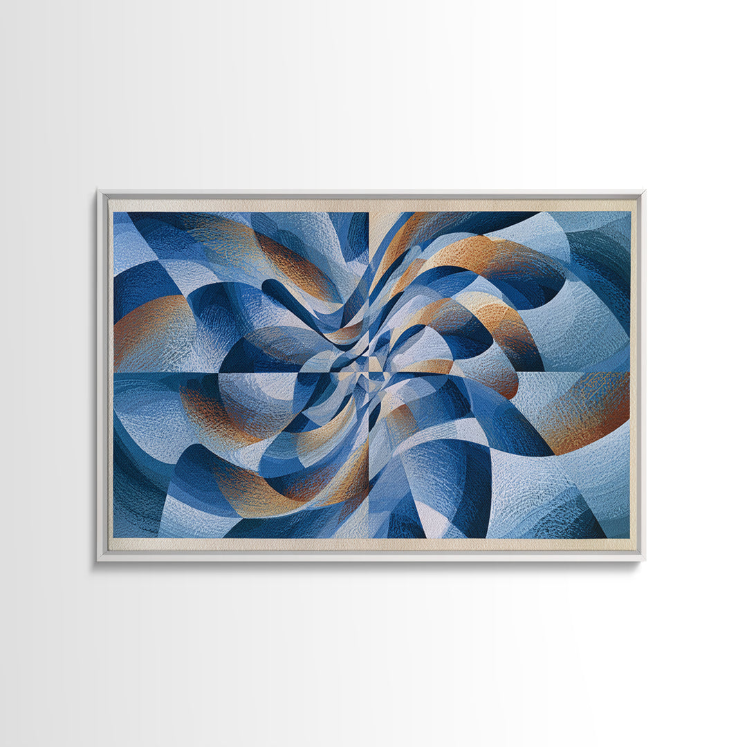 Geometric Wave Pattern Canvas Print, Sacred Geometry Art, Wabi Sabi Art, Living Room Decor, Fine Art, Geometry, Modern Decor, SGA-3x2-98