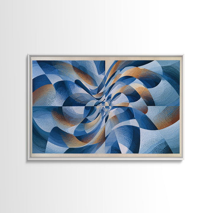 Geometric Wave Pattern Canvas Print, Sacred Geometry Art, Wabi Sabi Art, Living Room Decor, Fine Art, Geometry, Modern Decor, SGA-3x2-98