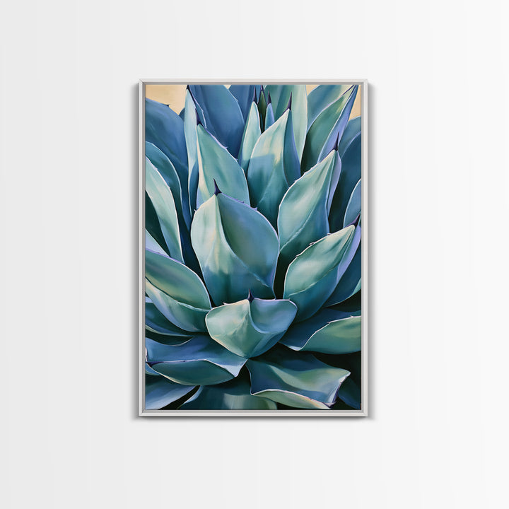 Agave Plant Closeup Framed Canvas Print, Southwestern Art, Western Wall Art, Southwestern Decor, Fine Art, Mesa, Gallery Decor, SOU-2x3-93