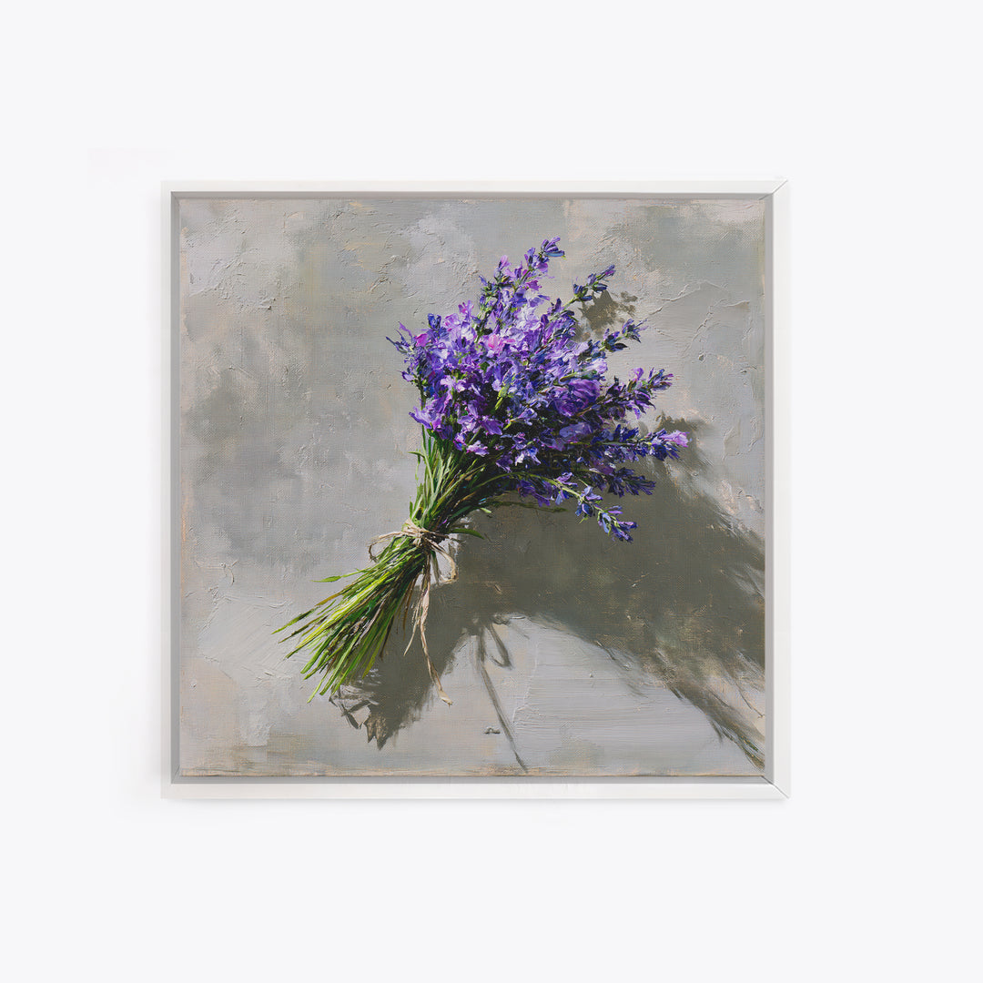 Lavender Bundle with Soft Shadow Canvas Print, Spa Art, Wildlife Wall Art, Spa Decor, Watercolor Art, Serenity, SPA-1x1-55