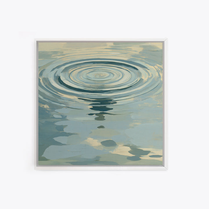 Abstract Water Ripples Framed Canvas Print, Spa Art, Statement Artwork, Spa Decor, Abstract Art, Serenity, Printable Wall Art, SPA-1x1-78