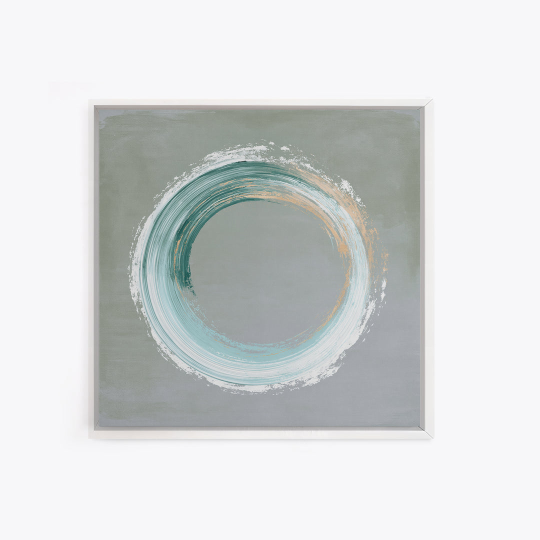 Minimal Zen Circle Brushstroke Framed Canvas Print, Spa Art, Fine Art Print, Spa Decor, Fine Art, Serenity, Wall Decor, SPA-1x1-80