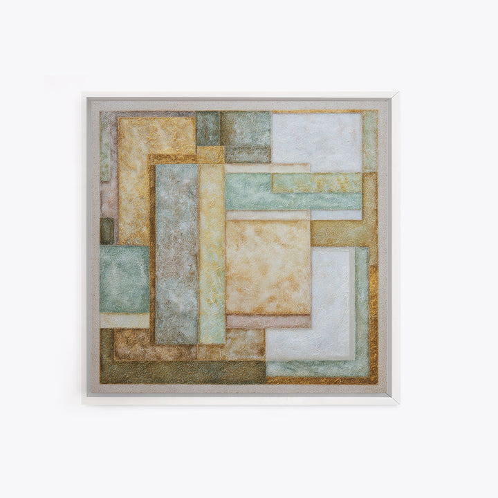 Pebble Texture Abstract Canvas Print, Spa Art, Luxury Decor, Spa Decor, Abstract Art, Serenity, Black Woman Art, Botanical Art, SPA-1x1-87
