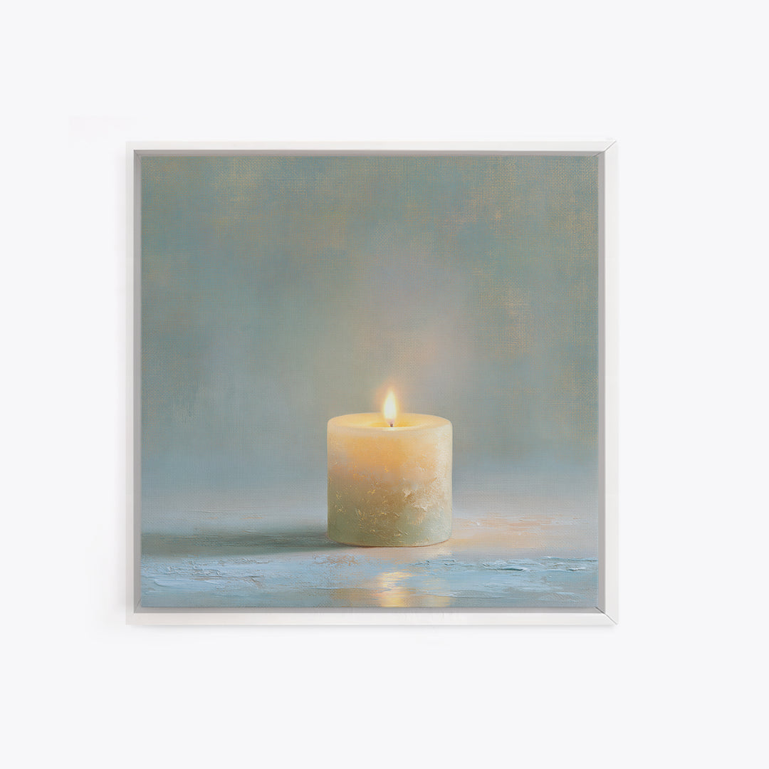 Warm Candle Flame Canvas Print, Spa Art, Statement Artwork, Spa Decor, Fine Art, Serenity, Printable Wall Art, Printable Art, SPA-1x1-9