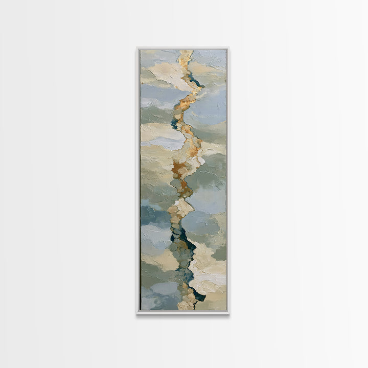 Pebble Texture Abstract Framed Canvas Print, Spa Art, Nature Prints, Spa Decor, Abstract Art, Serenity, Dog Groomer Gifts, SPA-1x3-3