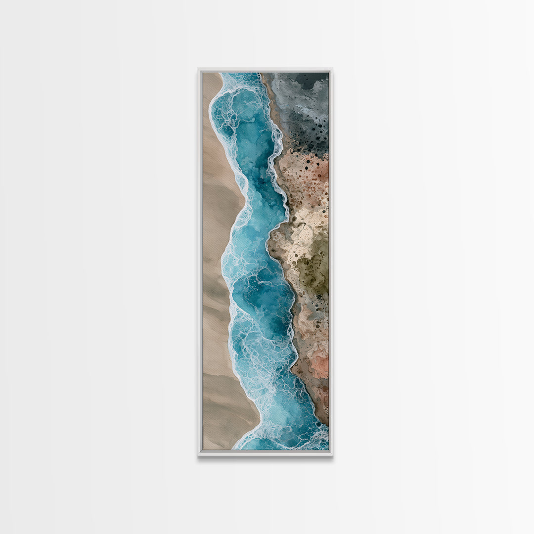 Blue Lagoon Water Seen from Above Canvas Print, Spa Art, Printable Art, Spa Decor, Fine Art, Serenity, Fine Art Photography, SPA-1x3-32