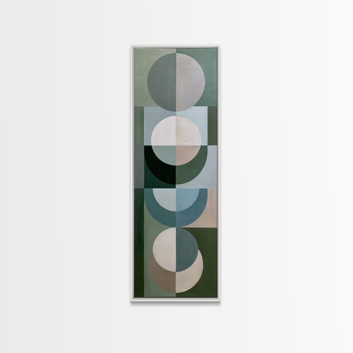 Sage and Ivory Geometric Calm Composition Canvas Print, Spa Art, Fine Art Photography, Spa Decor, Fine Art, Serenity, SPA-1x3-33
