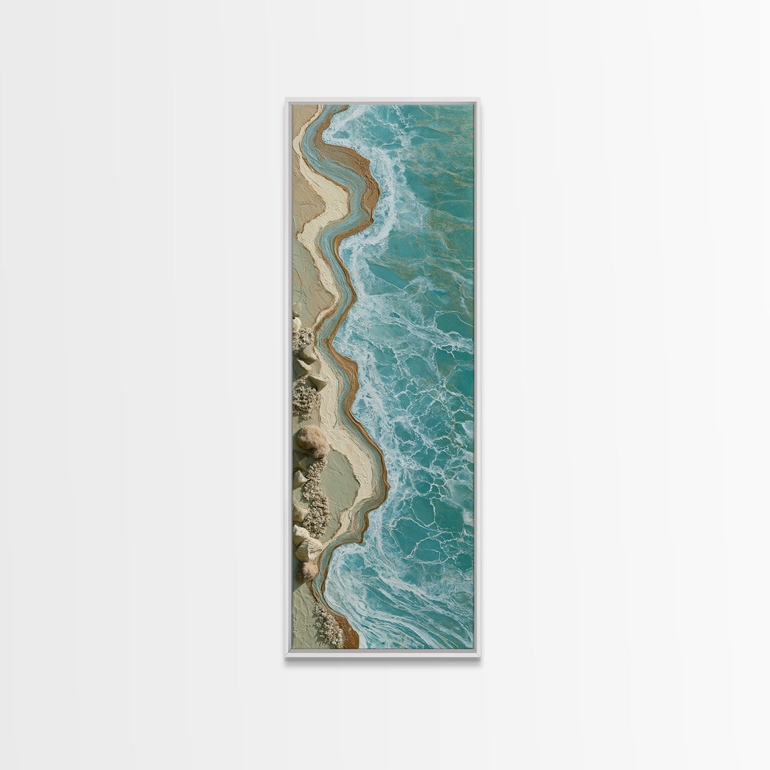 Blue Lagoon Water Seen from Above Canvas Print, Spa Art, Feminine Wall Art, Spa Decor, Fine Art, Serenity, Hair Salon Wall Art, SPA-1x3-56