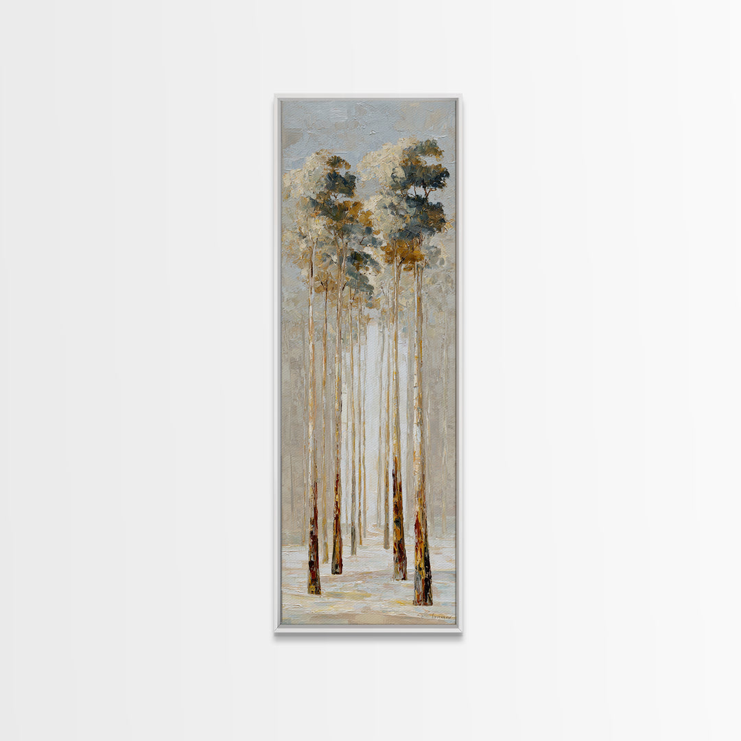 Moonlit Lake Reflection Canvas Print, Spa Art, Salon Decor, Spa Decor, Oil Painting, Serenity, Statement Artwork, Boho Decor, SPA-1x3-59