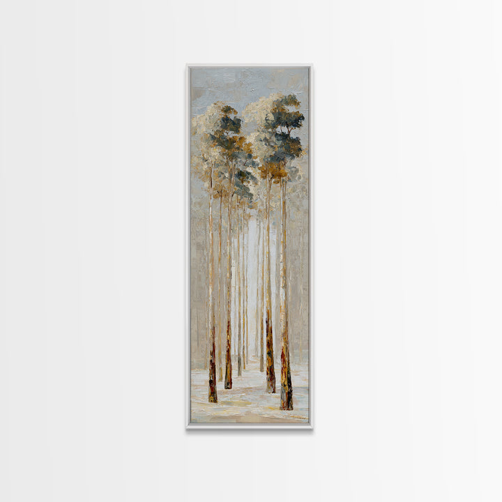 Moonlit Lake Reflection Canvas Print, Spa Art, Salon Decor, Spa Decor, Oil Painting, Serenity, Statement Artwork, Boho Decor, SPA-1x3-59