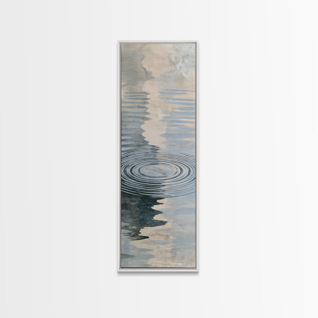 Abstract Water Ripples Framed Canvas Print, Spa Art, Luxury Decor, Spa Decor, Abstract Art, Serenity, Black Woman Art, SPA-1x3-66
