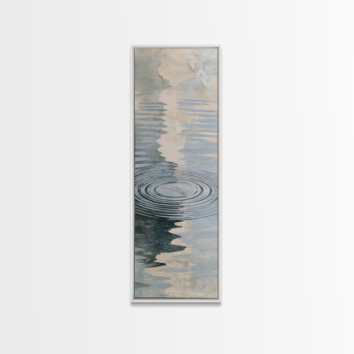 Abstract Water Ripples Framed Canvas Print, Spa Art, Luxury Decor, Spa Decor, Abstract Art, Serenity, Black Woman Art, SPA-1x3-66