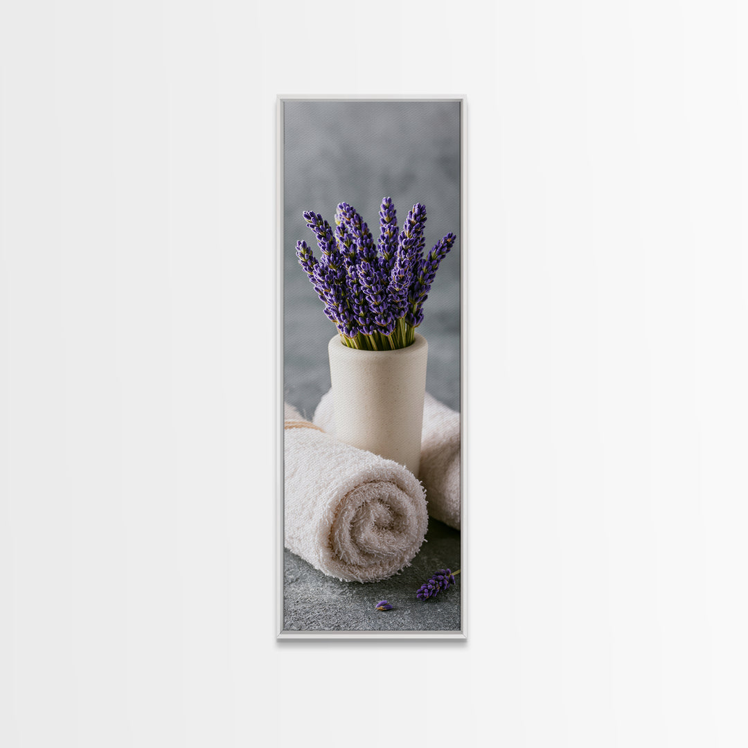 Lavender Bundle with Soft Shadow Canvas Print, Spa Art, Wildlife Wall Art, Spa Decor, Watercolor Art, Serenity, SPA-1x3-67