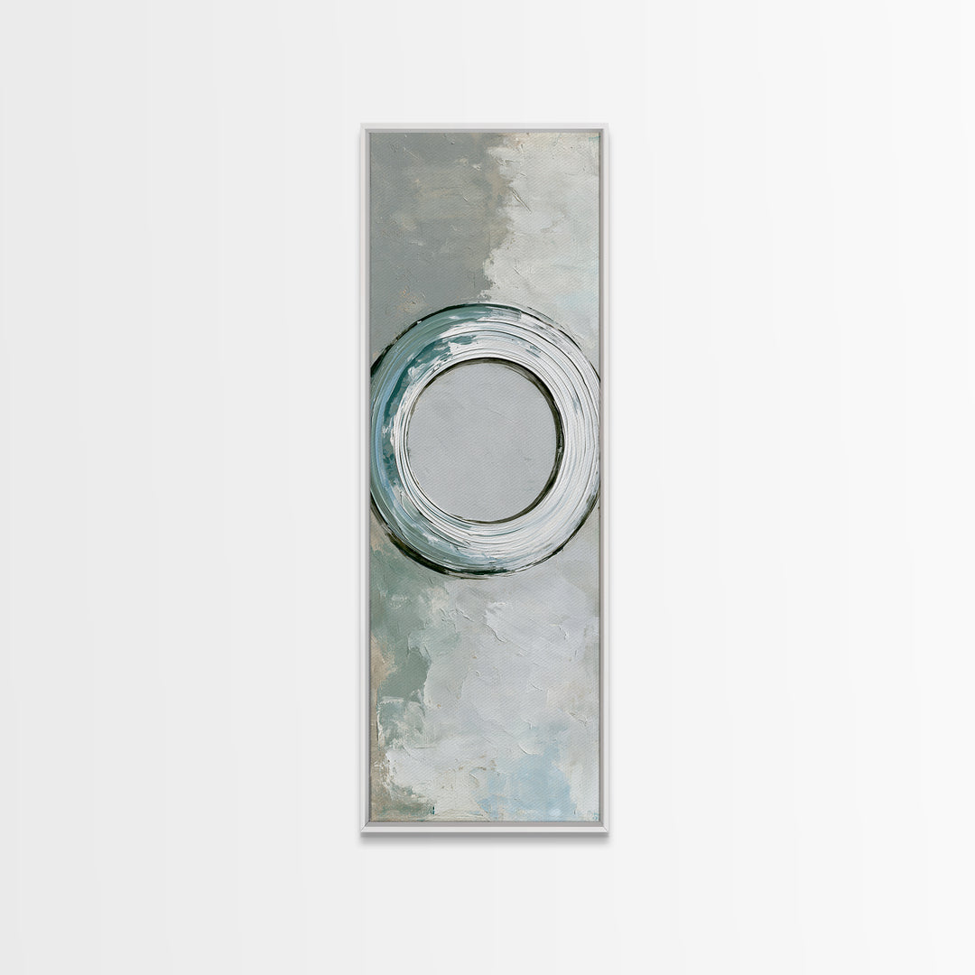 Minimal Zen Circle Brushstroke Canvas Print, Spa Art, Modern Home Decor, Spa Decor, Fine Art, Serenity, Neutral Decor, SPA-1x3-68