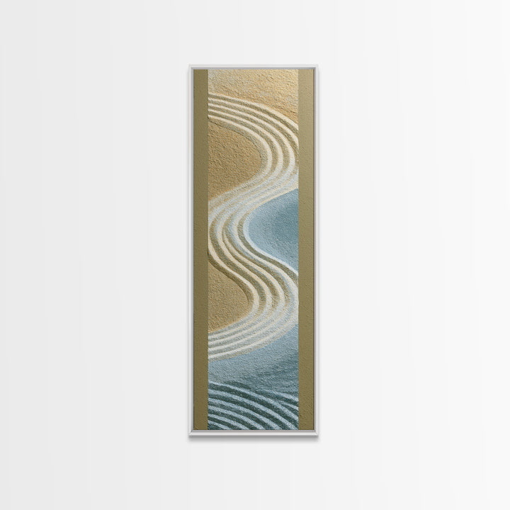 Sand Garden Lines Canvas Print, Spa Art, Fashion Wall Art, Spa Decor, Fine Art, Serenity, Modern Decor, Fine Art Print, SPA-1x3-72