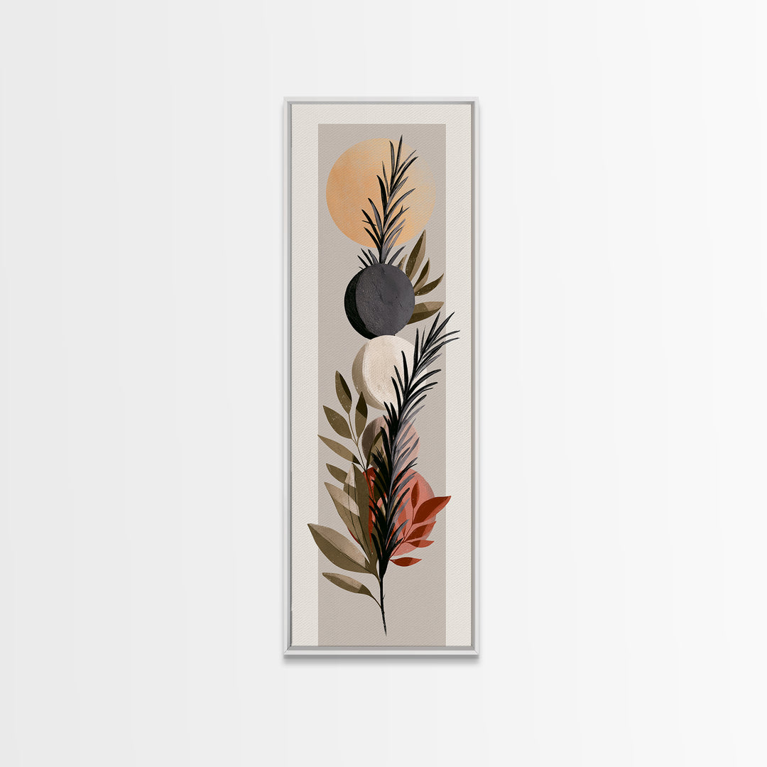 Botanical Herbal Arrangement Canvas Print, Spa Art, Room Decor, Spa Decor, Fine Art, Serenity, Nature Prints, Travel Poster, SPA-1x3-98