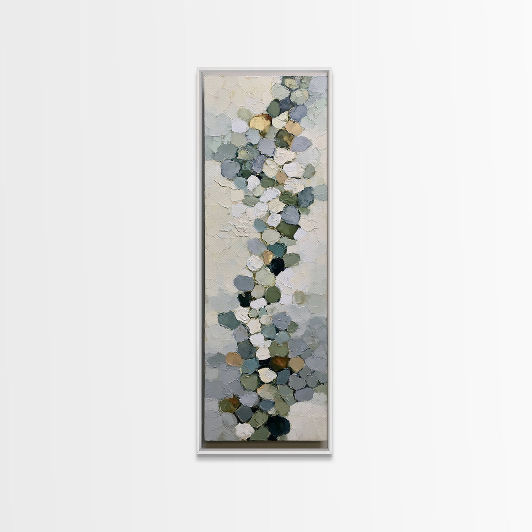 Pebble Texture Abstract Canvas Print, Spa Art, Luxury Decor, Spa Decor, Abstract Art, Serenity, Black Woman Art, Botanical Art, SPA-1x3-99