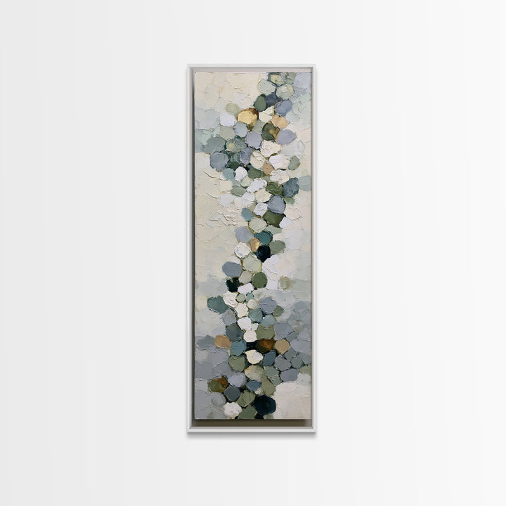 Pebble Texture Abstract Canvas Print, Spa Art, Luxury Decor, Spa Decor, Abstract Art, Serenity, Black Woman Art, Botanical Art, SPA-1x3-99