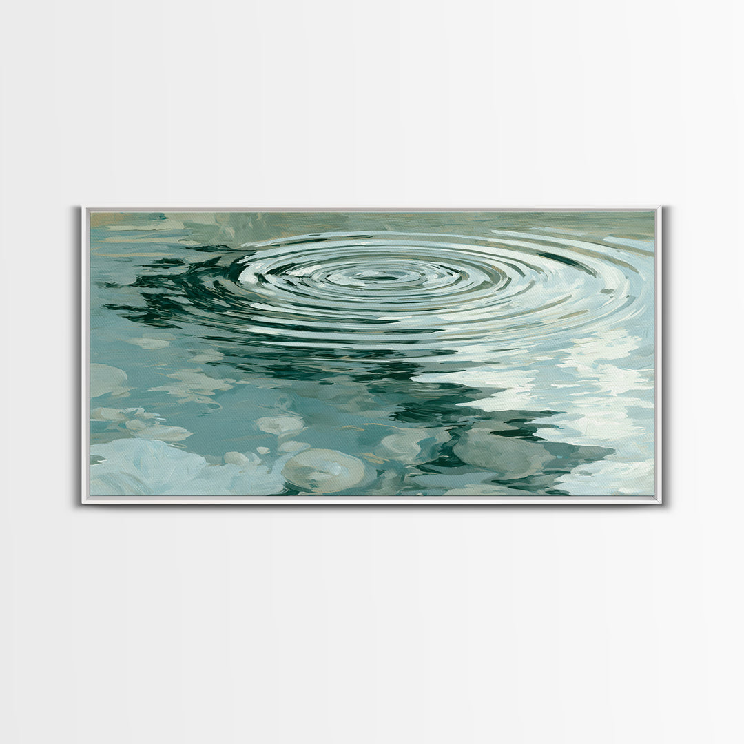 Abstract Water Ripples Canvas Print, Spa Art, Textured Painting, Spa Decor, Fine Art, Serenity, Travel Poster, Contemporary Art, SPA-2x1-2